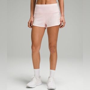 Strawberry milkshake speed up high rise lululemon short 2.5” lined